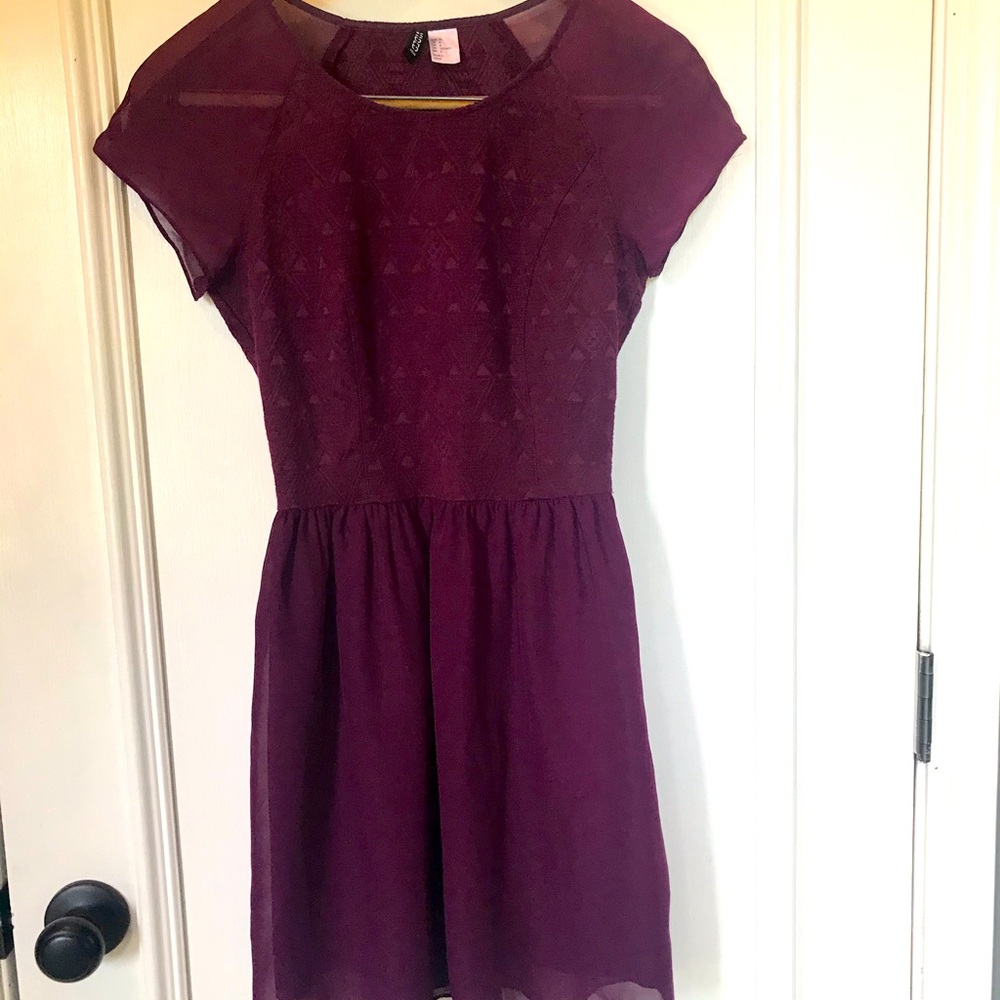 Divided H&M dress.  Light & Airy. Plum color